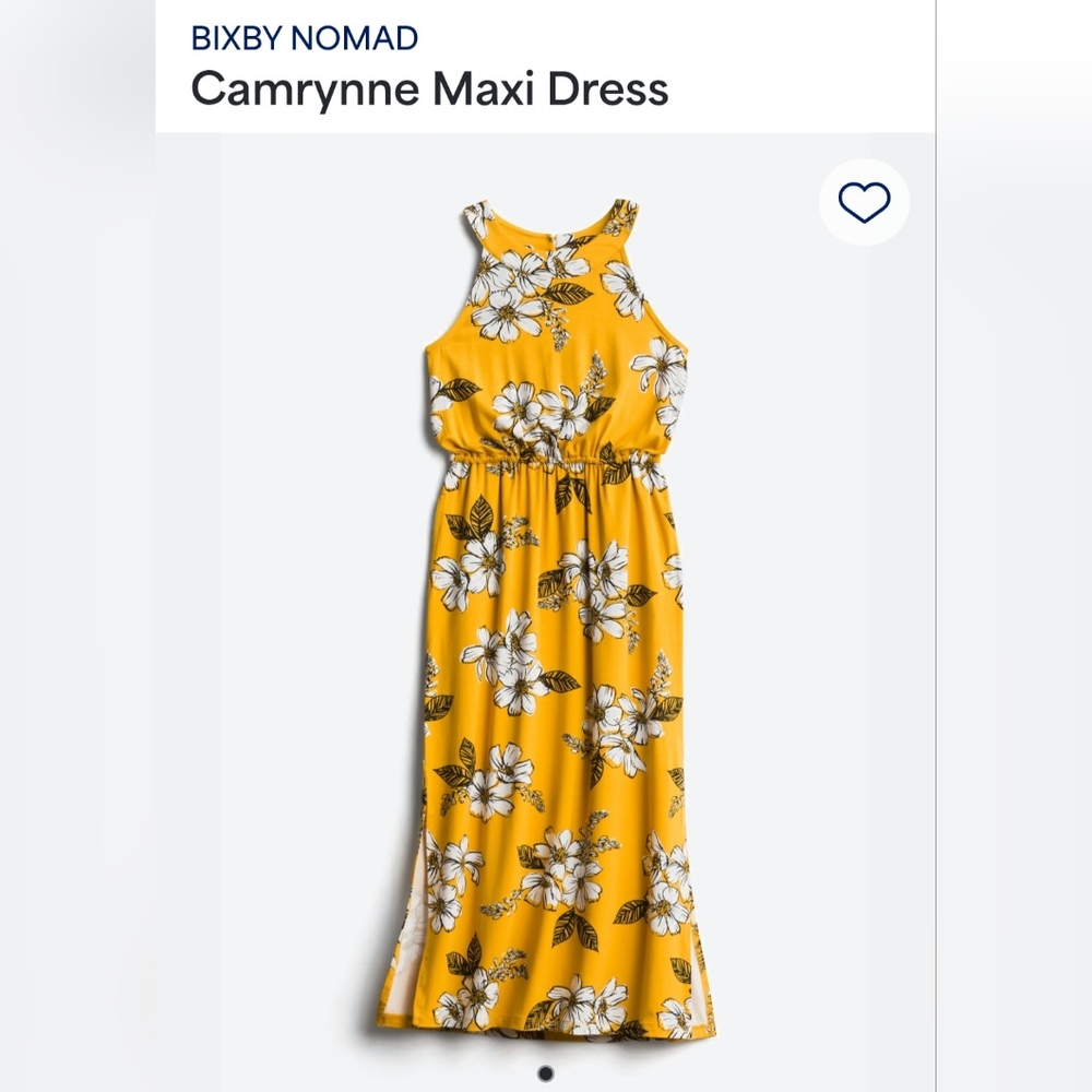 Yellow Floral Kids Maxi Dress